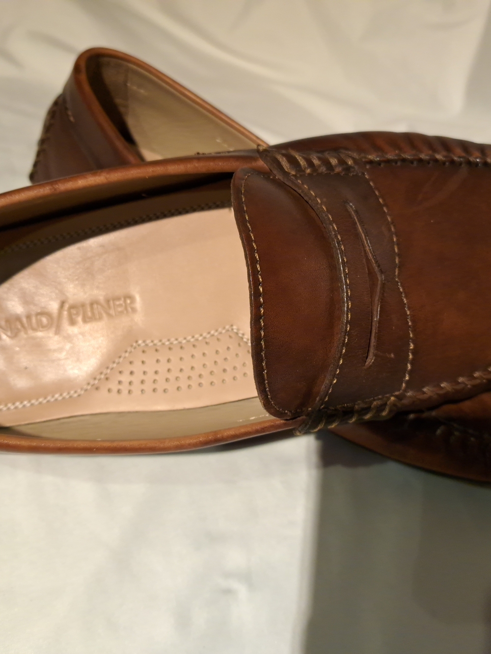 Donald J. Pliner Men’s Brown Leather Penny Loafers
